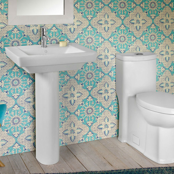 American Standard Boulevard Vitreous China Rectangular Pedestal Bathroom Sink with Overflow